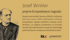 Josef Winkler prejme Einspielerjevo nagrado 2022